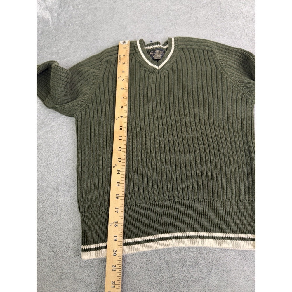 Vintage Y2K Abercrombie & Fitch V-Neck Sweater Women's Size Large Green Cropped - Picture 7 of 8